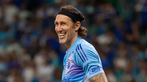 Cassio jogador do Cruzeiro durante partida contra o Botafogo no estadio Mineirao pelo campeonato Brasileiro A 2025. Foto: Fernando Moreno/AGIF