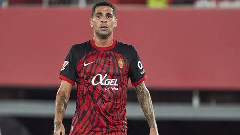 Omar Mascarell of RCD Mallorca looks on during the La Liga match between RCD Mallorca and Real Madrid CF at Estadi de Son Moix on August 18, 2024 in Mallorca, Spain.