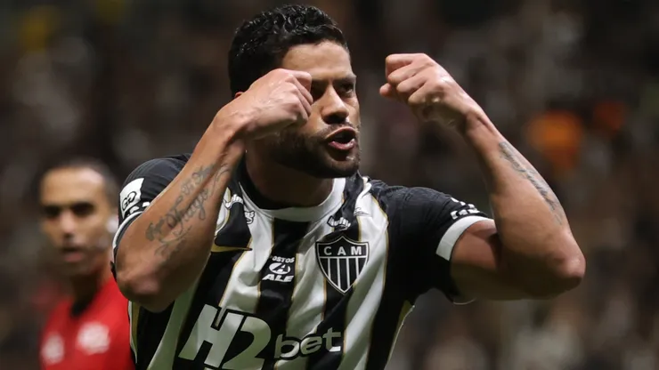 Hulk jogador do Atletico comemora seu gol durante partida contra o Cruzeiro no estadio Arena MRV pelo campeonato Mineiro 2026. Foto: Gilson Lobo/AGIF