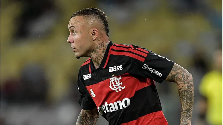 Everton Cebolinha jogador do Flamengo durante partida contra o Fluminense no estadio Maracana pelo campeonato Carioca 2026. Foto: Thiago Ribeiro/AGIF
