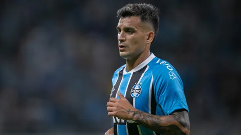 Franco Cristaldo jogador do Gremio durante partida contra o Atletico Grau no estadio Arena do Gremio pelo campeonato Copa Sul-americana 2025.