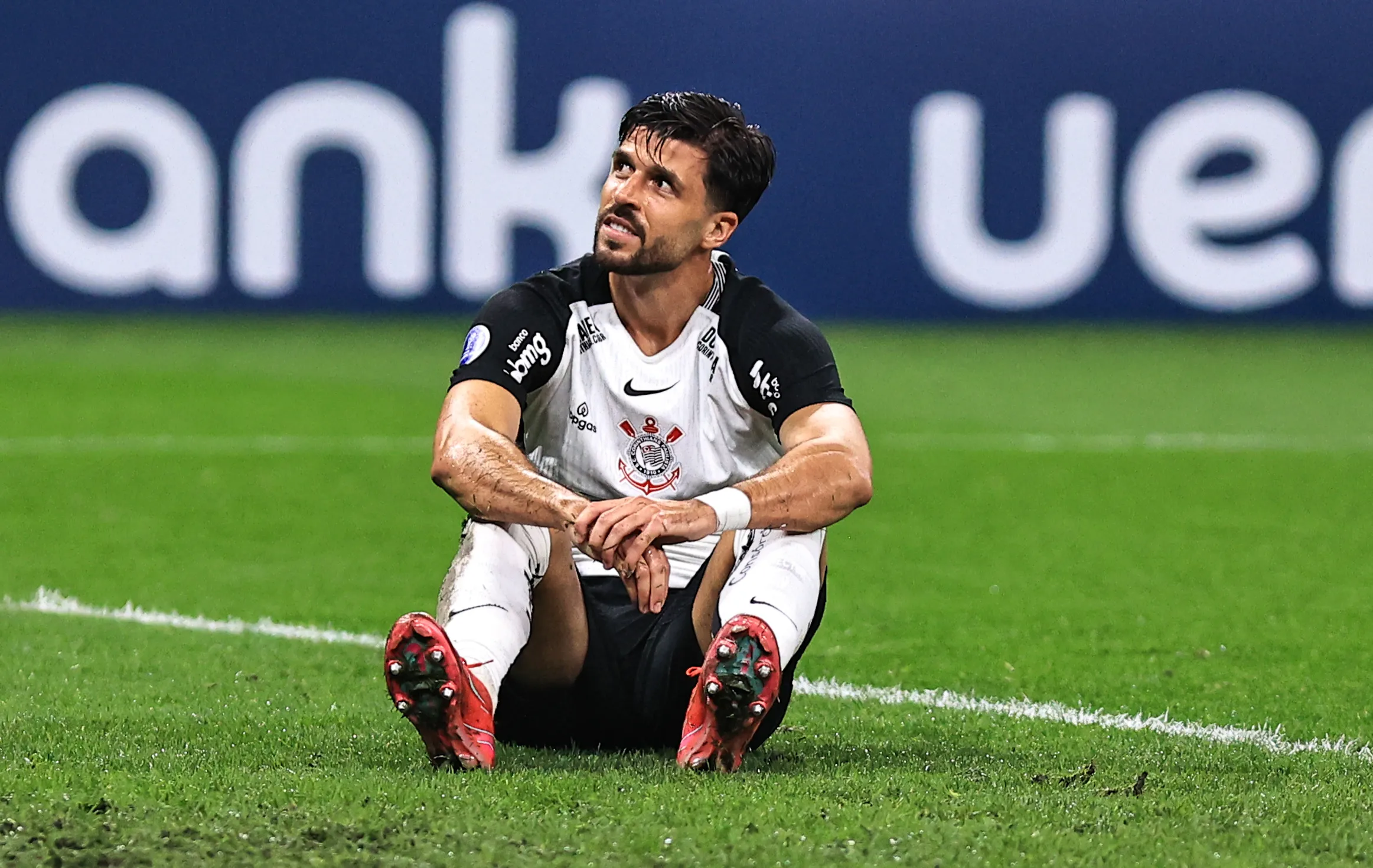 Héctor Hernández durante partida contra o América de Calí na Sul-Americana de 2025. Foto: Fabio Giannelli/AGIF