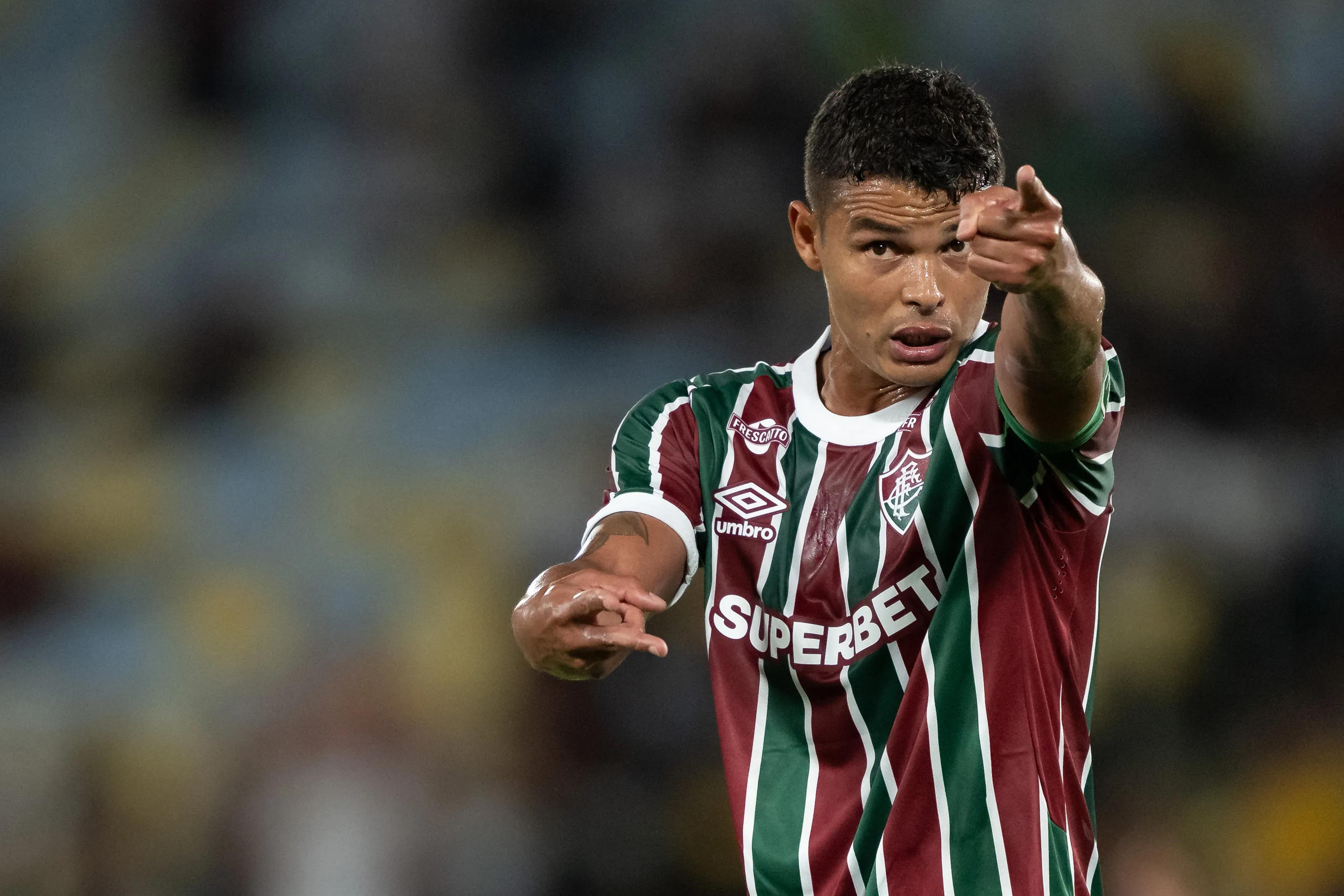Thiago Silva jogador do Fluminense durante partida contra o Sao Paulo no estadio Maracana pelo campeonato Brasileiro A 2025. Foto: Jorge Rodrigues/AGIF