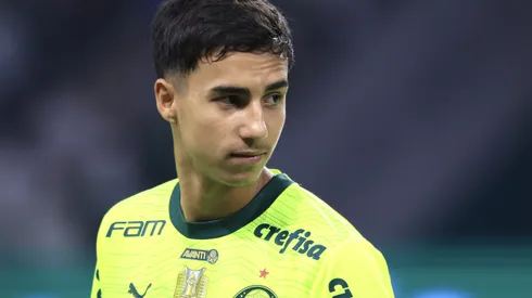 Vitor Reis jogador do Palmeiras durante partida contra o Bahia no estadio Arena Allianz Parque pelo campeonato Brasileiro A 2024. Foto: Marcello Zambrana/AGIF