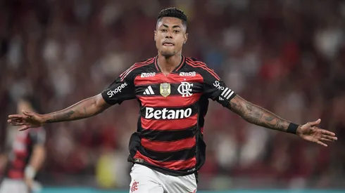 Bruno Henrique jogador do Flamengo comemora seu gol durante partida contra o Sport no estadio Maracana pelo campeonato Brasileiro A 2025.