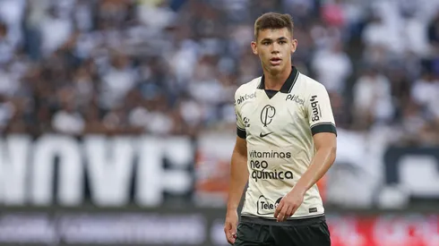 Gabriel Moscardo of Corinthians looks on during the match between Corinthians and Internacional as part of Brasileirao Series A 2023 at Neo Quimica Arena on December 2, 2023 in Sao Paulo, Brazil.