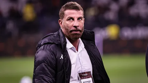 Pedrinho presidente do Vasco durante partida contra o Corinthians no estadio Arena Corinthians pelo campeonato Copa Do Brasil 2025. Foto: Fabio Giannelli/AGIF