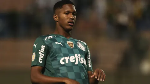 Vitinho jogador do Palmeiras durante partida contra o Ceara no estadio Arena Barueri pelo campeonato Brasileiro A 2021.