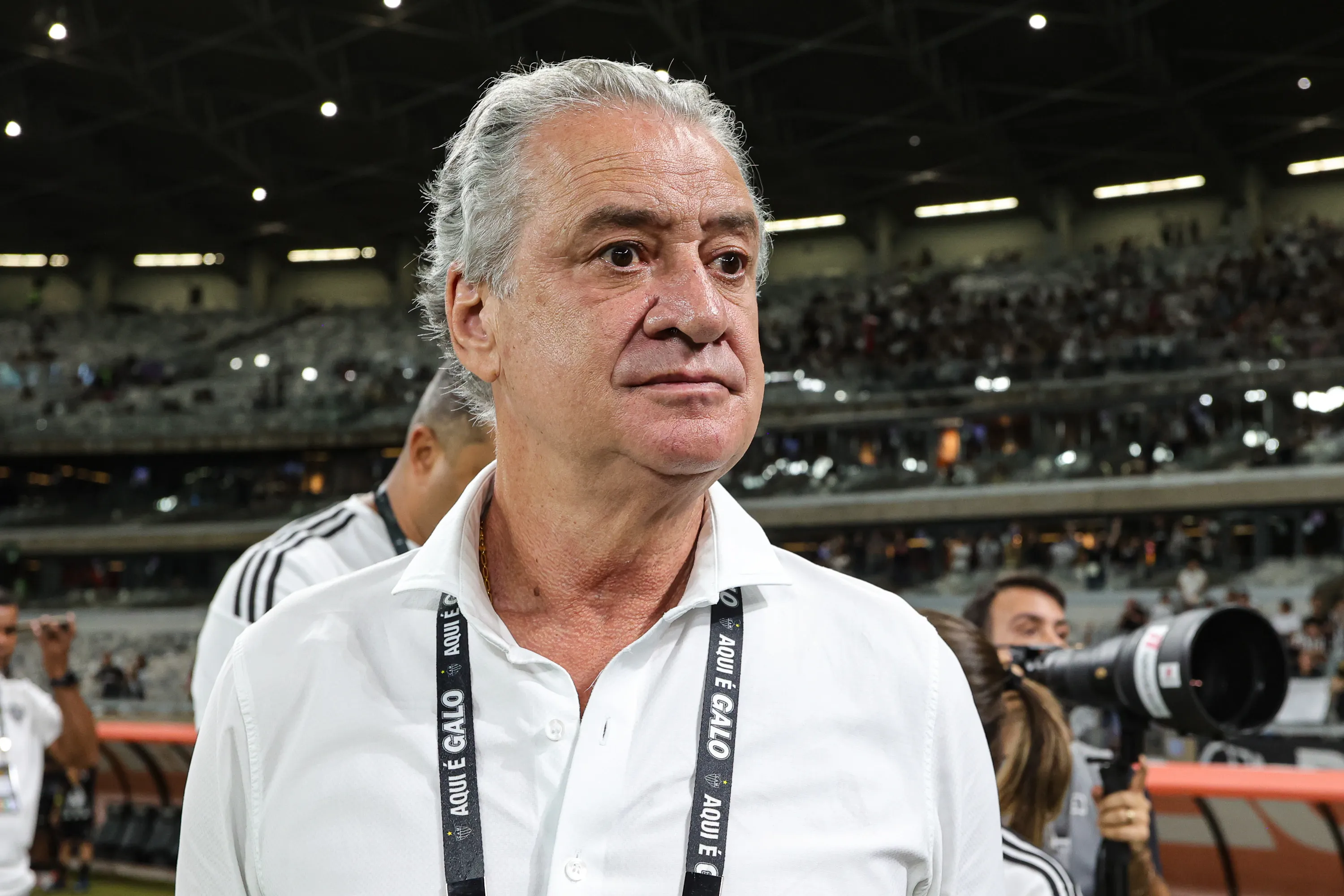 Sergio Coelho presidente do Atletico-MG durante partida contra o Sao Paulo no estadio Mineirao pelo campeonato Brasileiro A 2023. Foto: Gilson Lobo/AGIF