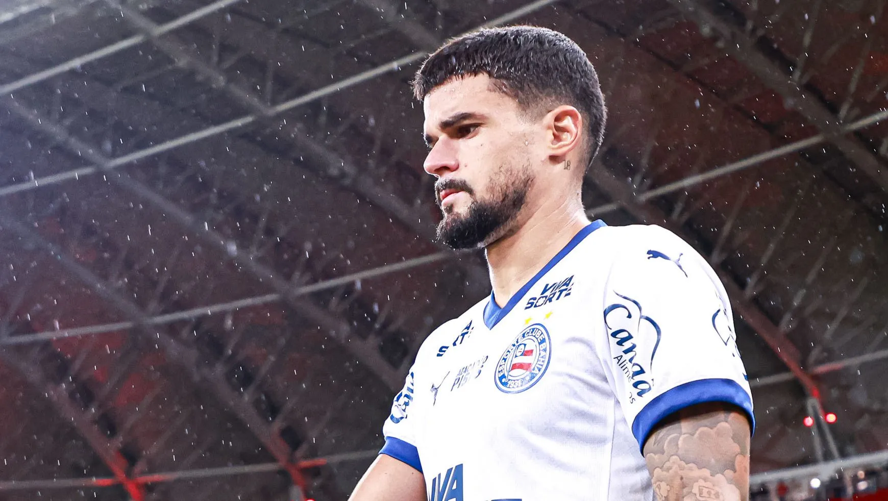 Cauly em campo pelo Bahia. Foto: Maxi Franzoi/AGIF