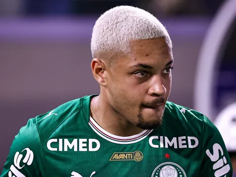 Vitor Roque comemora 1° gol do ano pelo Palmeiras