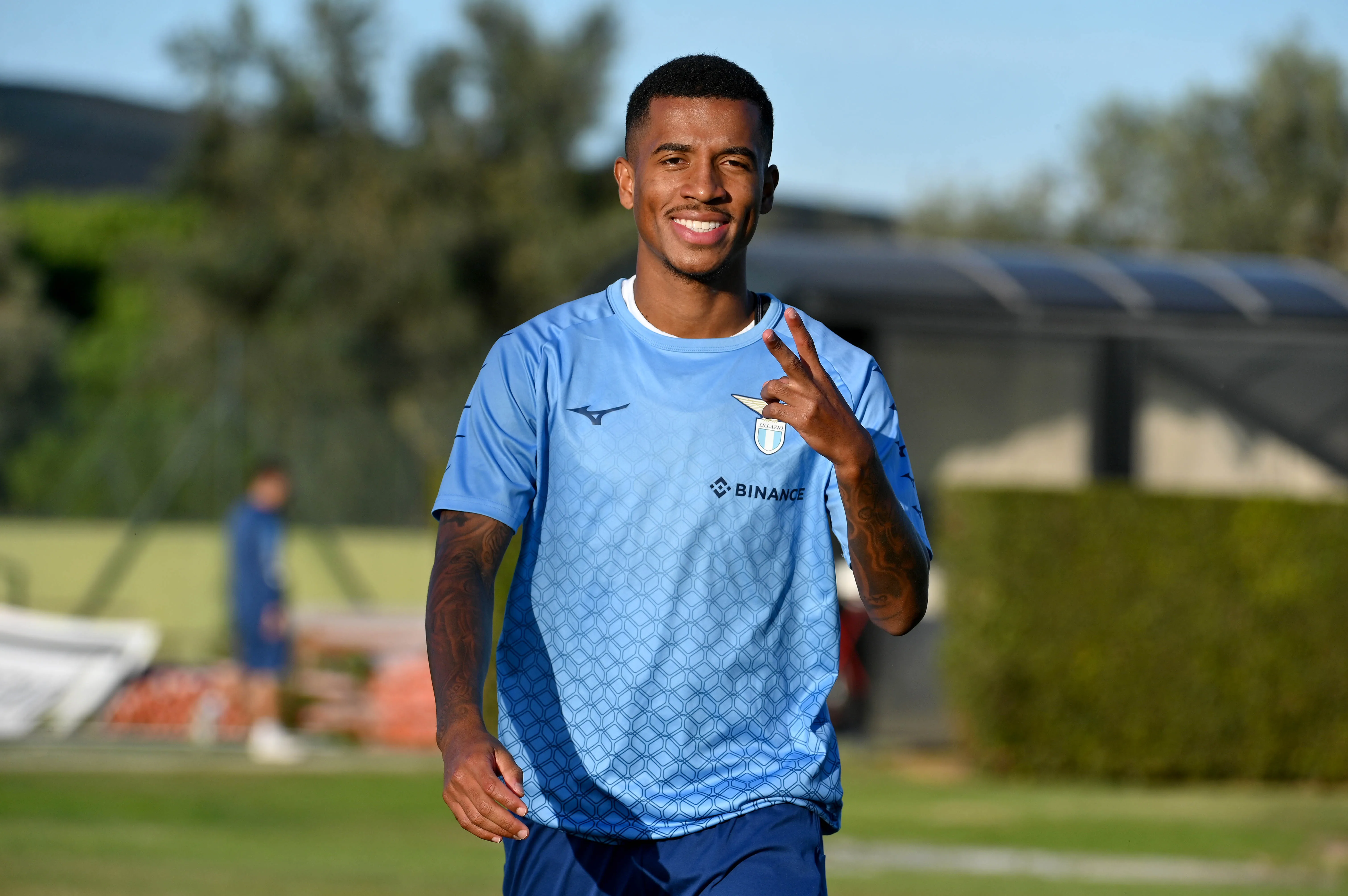 ROME, ITALY – NOVEMBER 08: Marcos Antonio of SS Lazio player during the SS Lazio training session at the Formello sport centre on November 08, 2022 in Rome, Italy. (Photo by Marco Rosi – SS Lazio/Getty Images)