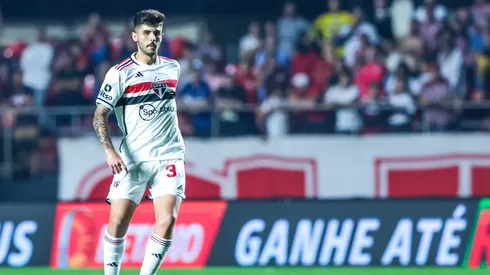 Foto de arquivo do jogador Lucas Beraldo, atuando pelo Sao Paulo Futebol Clube no estadio do Morumbi.