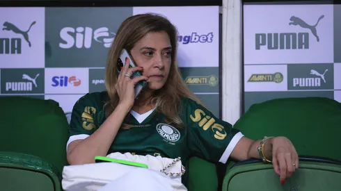 leila pereira presidente do Palmeiras durante partida contra o Bragantino no estádio Arena Allianz Parque pelo campeonato Paulista 2025. Foto: Ettore Chiereguini/AGIF