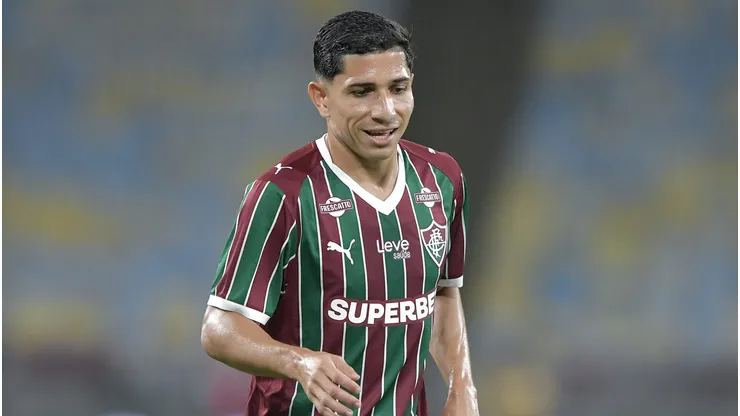 Savarino jogador do Fluminense durante partida contra o Gremio no estadio Maracana pelo campeonato Brasileiro A 2026. Foto: Thiago Ribeiro/AGIF