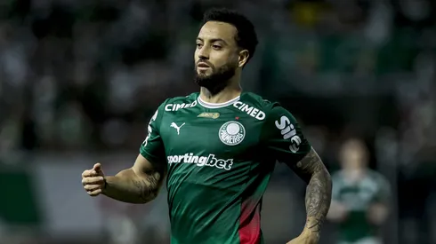 Felipe Anderson jogador do Palmeiras durante partida contra o Sao Paulo no estadio Arena Barueri pelo campeonato Paulista 2026. Foto: Marco Miatelo/AGIF