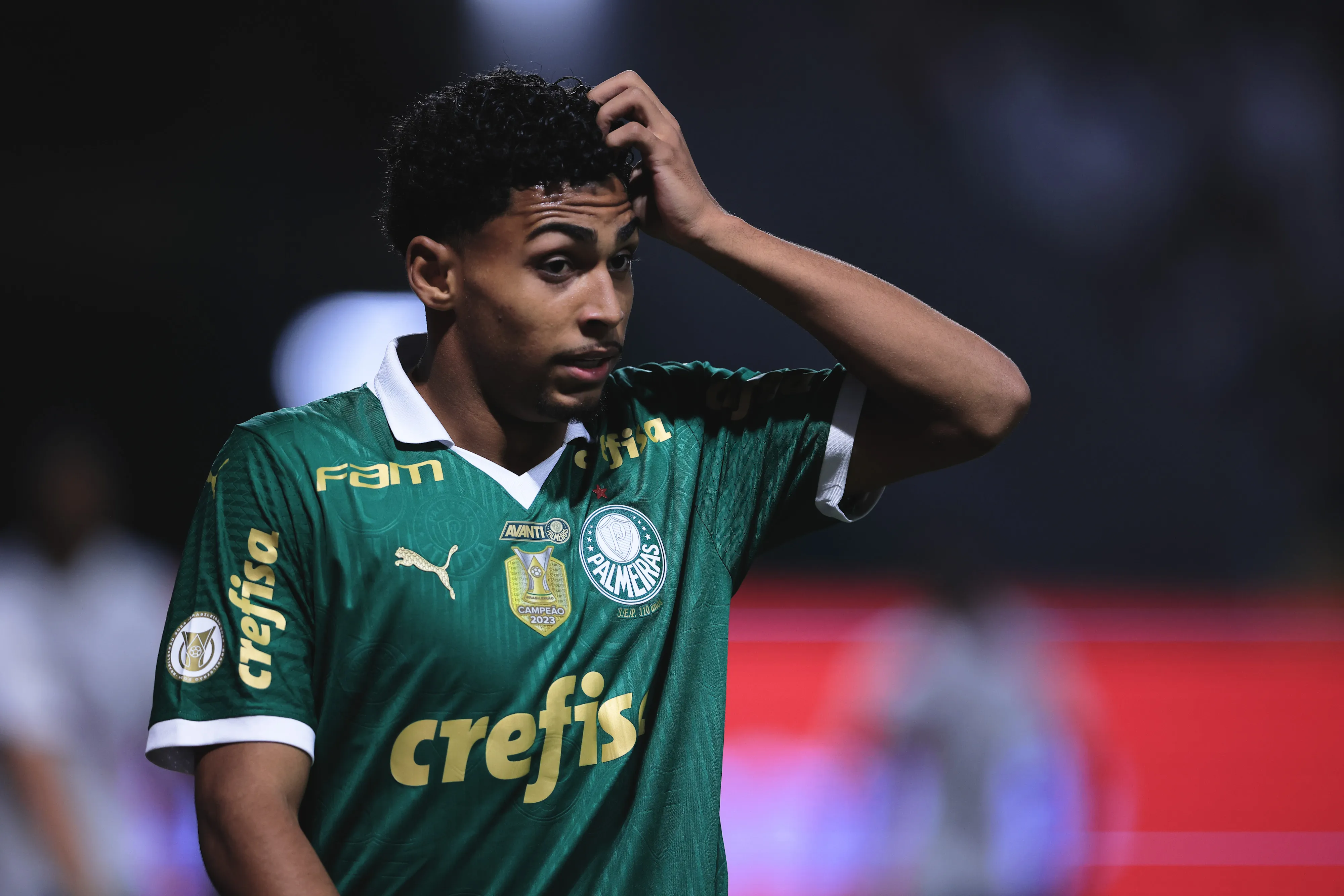 Luighi jogador do Palmeiras durante partida contra o Atletico-GO no estadio Arena Allianz Parque pelo campeonato Brasileiro A 2024. Foto: Ettore Chiereguini/AGIF