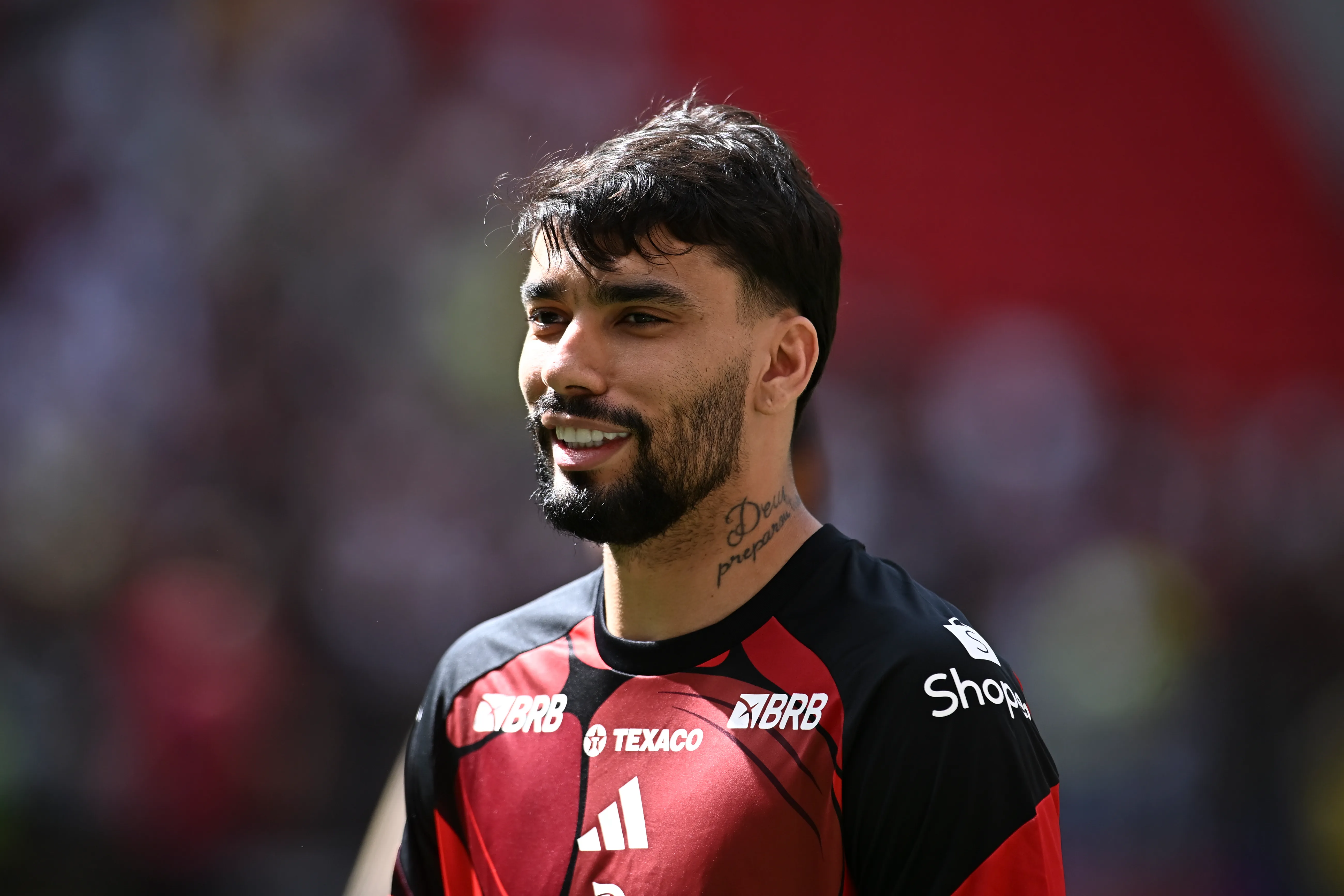 BRASILIA, BRAZIL – FEBRUARY 1: Lucas Paquetá of Flamengo looks on during a 2026 Brazilian Super Cup match between Flamengo and Corinthians at Estadio Mané Garrincha on February 1, 2026, in Brasília, Brazil. (Photo by Ton Molina/Getty Images)