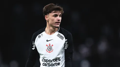 Breno Bidon jogador do Corinthians durante partida contra o Bahia no estádio Arena Corinthians pelo campeonato Brasileiro A 2025. Foto: Ettore Chiereguini/AGIF