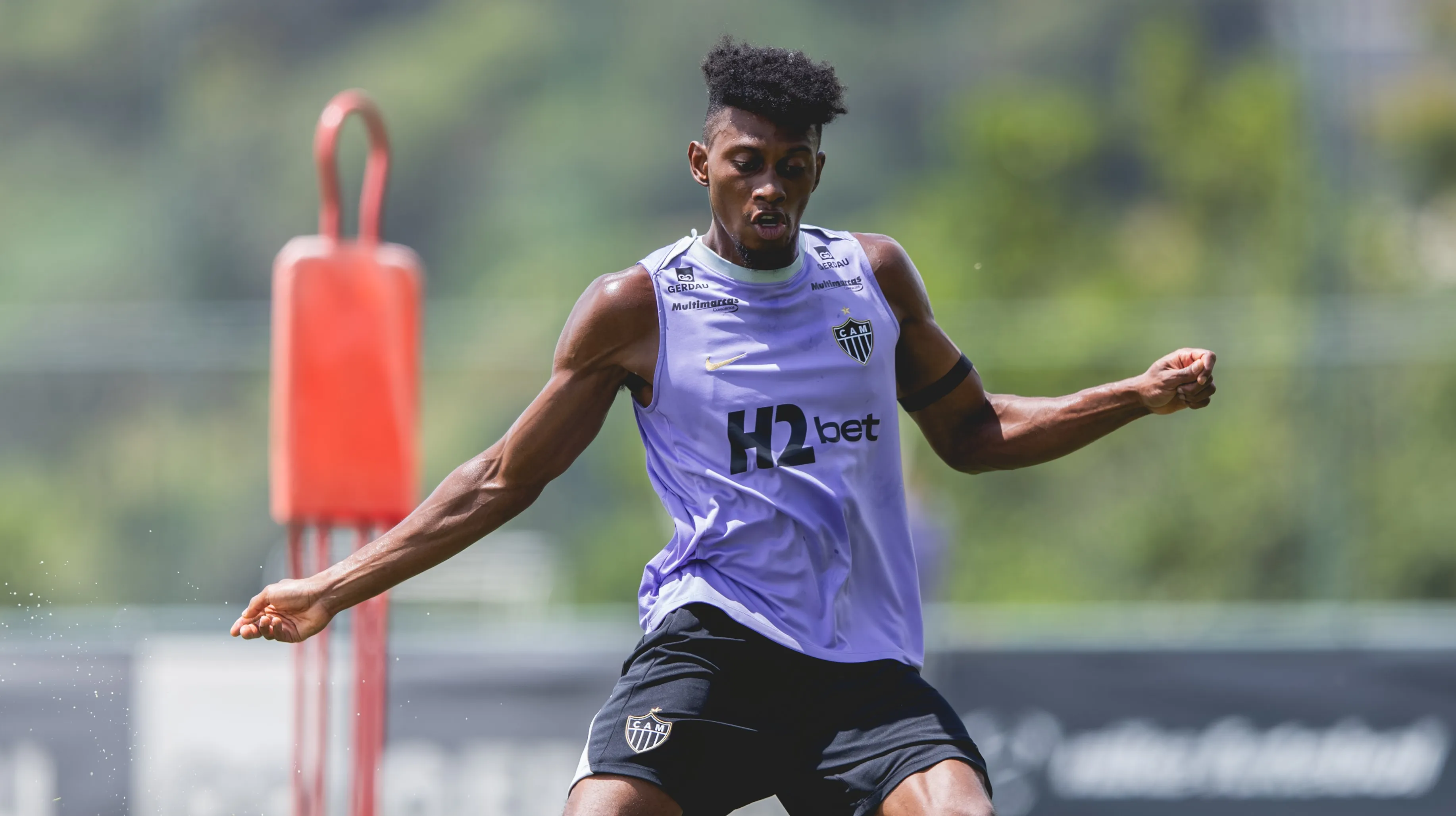 Cassierra em treino na Cidade do Galo. Foto: Pedro Souza / Atlético