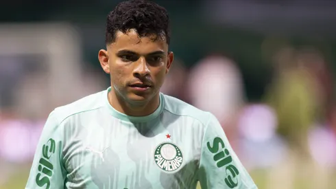 Bruno Rodrigues jogador do Palmeiras durante partida contra o Internacional no estadio Arena Allianz Parque pelo campeonato Brasileiro A 2025.