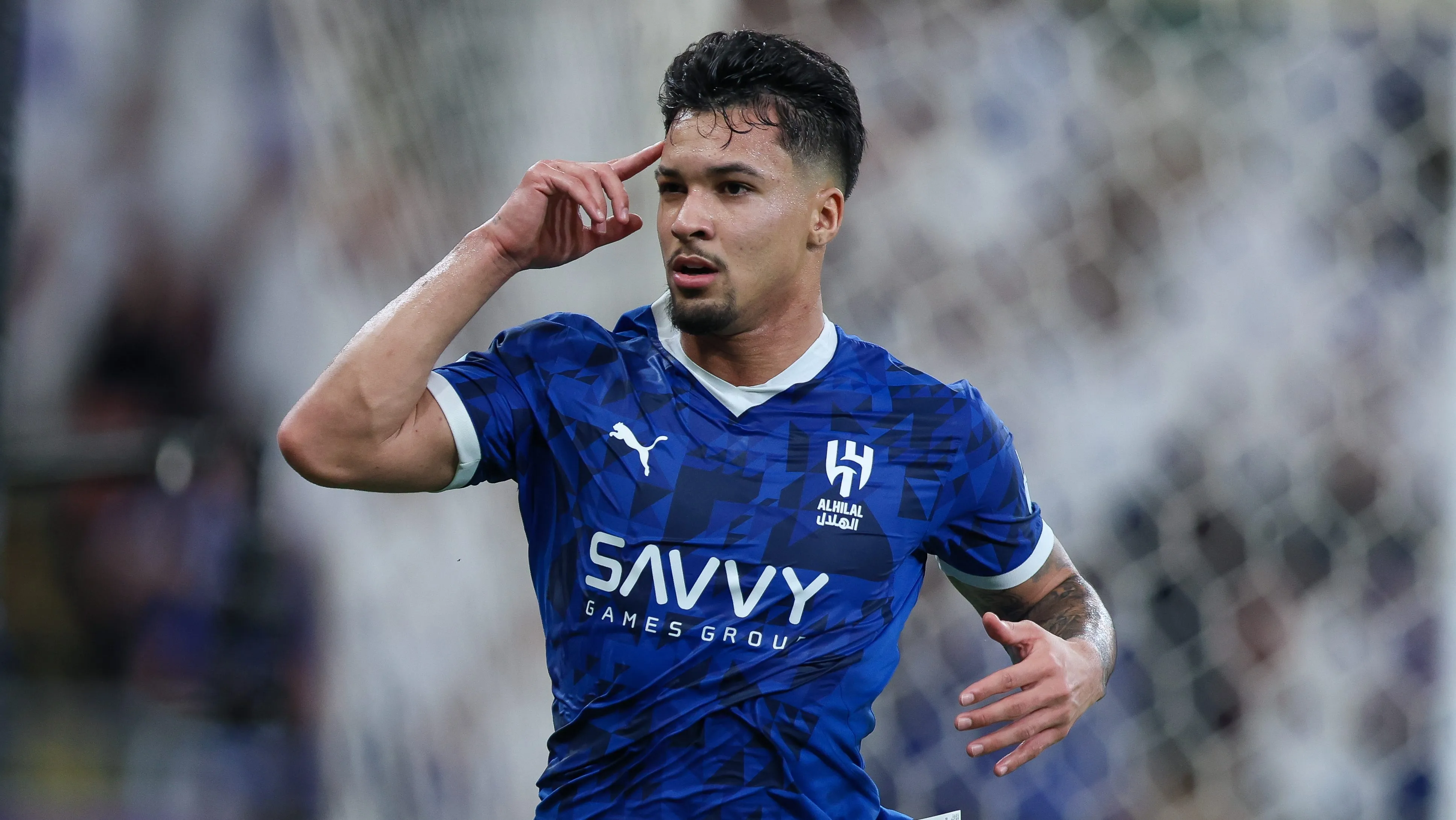 Marcos Leonardo em campo pelo Al-Hilal. (Photo by Yasser Bakhsh/Getty Images)