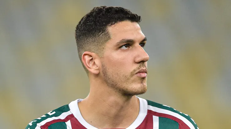Nino jogador do Fluminense durante partida contra o Vila Nova-GO no estadio Maracana pelo campeonato Copa do Brasil 2022. Foto: Thiago Ribeiro/AGIF