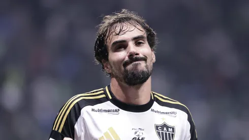Igor Gomes jogador do Atletico-MG lamenta durante partida contra o Palmeiras no estadio Arena Allianz Parque pelo campeonato Brasileiro A 2025. Foto: Marcello Zambrana/AGIF