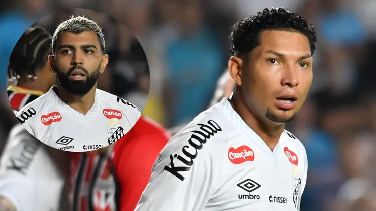 Montagem com Gabigol e Rony - Santos. Fotos: Jota Erre/AGIF