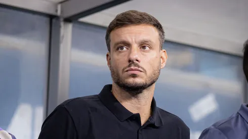 Martín Anselmi técnico do Botafogo durante partida contra o Grêmio no estádio Arena do Grêmio pelo campeonato Brasileiro A 2026. Foto: Maxi Franzoi/AGIF

