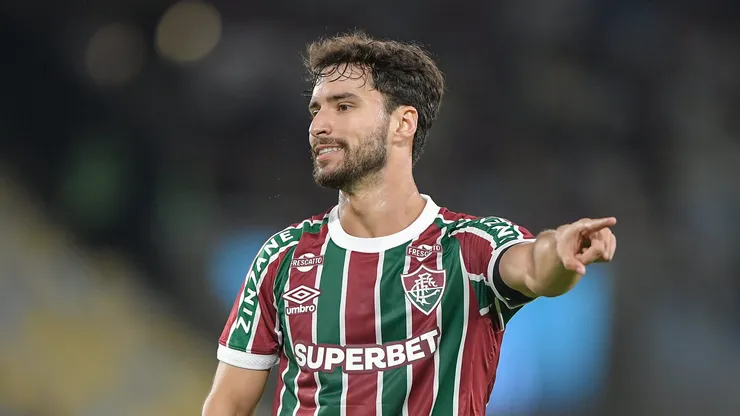 Martinelli jogador do Fluminense durante partida contra o Gremio no estadio Maracana pelo campeonato Brasileiro A 2025.