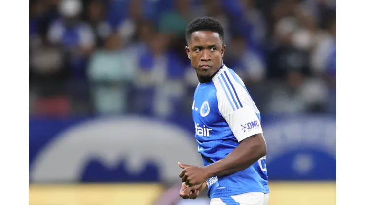 Sinisterra jogador do Cruzeiro durante partida contra o Sao Paulo no estadio Mineirao pelo campeonato Brasileiro A 2025. Foto: Gilson Lobo/AGIF