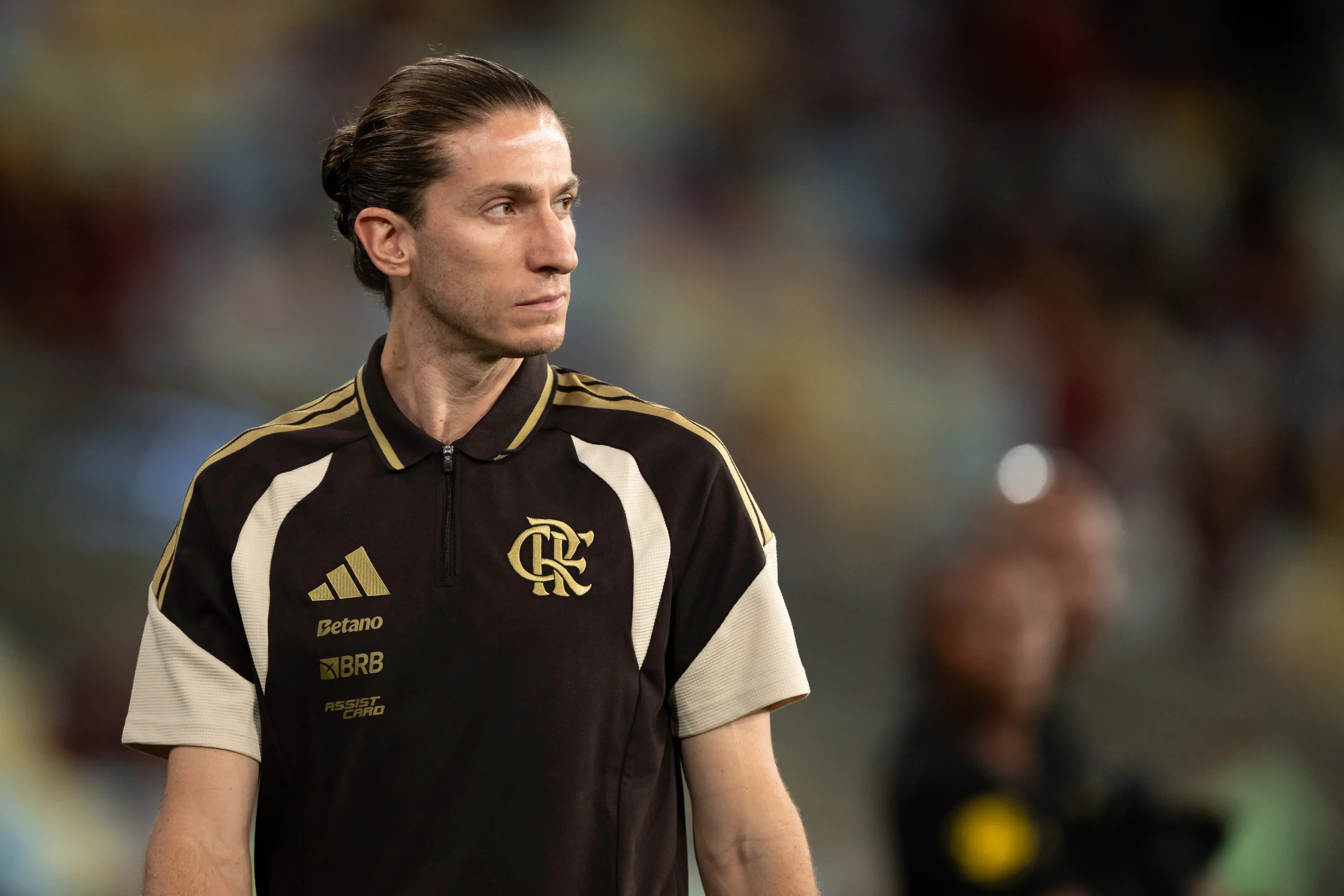 Filipe Luis tecnico do Flamengo durante partida contra o Sampaio Correa no estadio Maracana pelo campeonato Carioca 2026. Foto: Jorge Rodrigues/AGIF