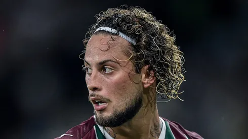 Guga jogador do Fluminense durante partida contra o Flamengo no estadio Maracana pelo campeonato Carioca 2026. Foto: Thiago Ribeiro/AGIF
