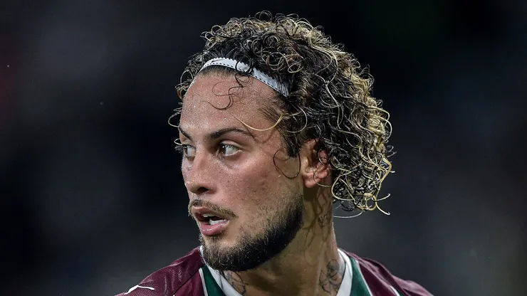 Guga jogador do Fluminense durante partida contra o Flamengo no estadio Maracana pelo campeonato Carioca 2026. Foto: Thiago Ribeiro/AGIF