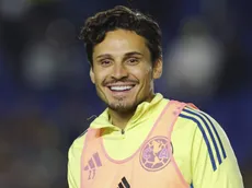 Veiga reage à ‘homenagem’ de Flaco em gol do Palmeiras