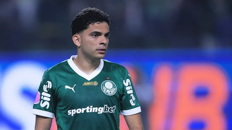 Bruno Rodrigues jogador do Palmeiras durante partida contra o Juventude no estádio Arena Allianz Parque pelo campeonato Brasileiro A 2025. Foto: Ettore Chiereguini/AGIF