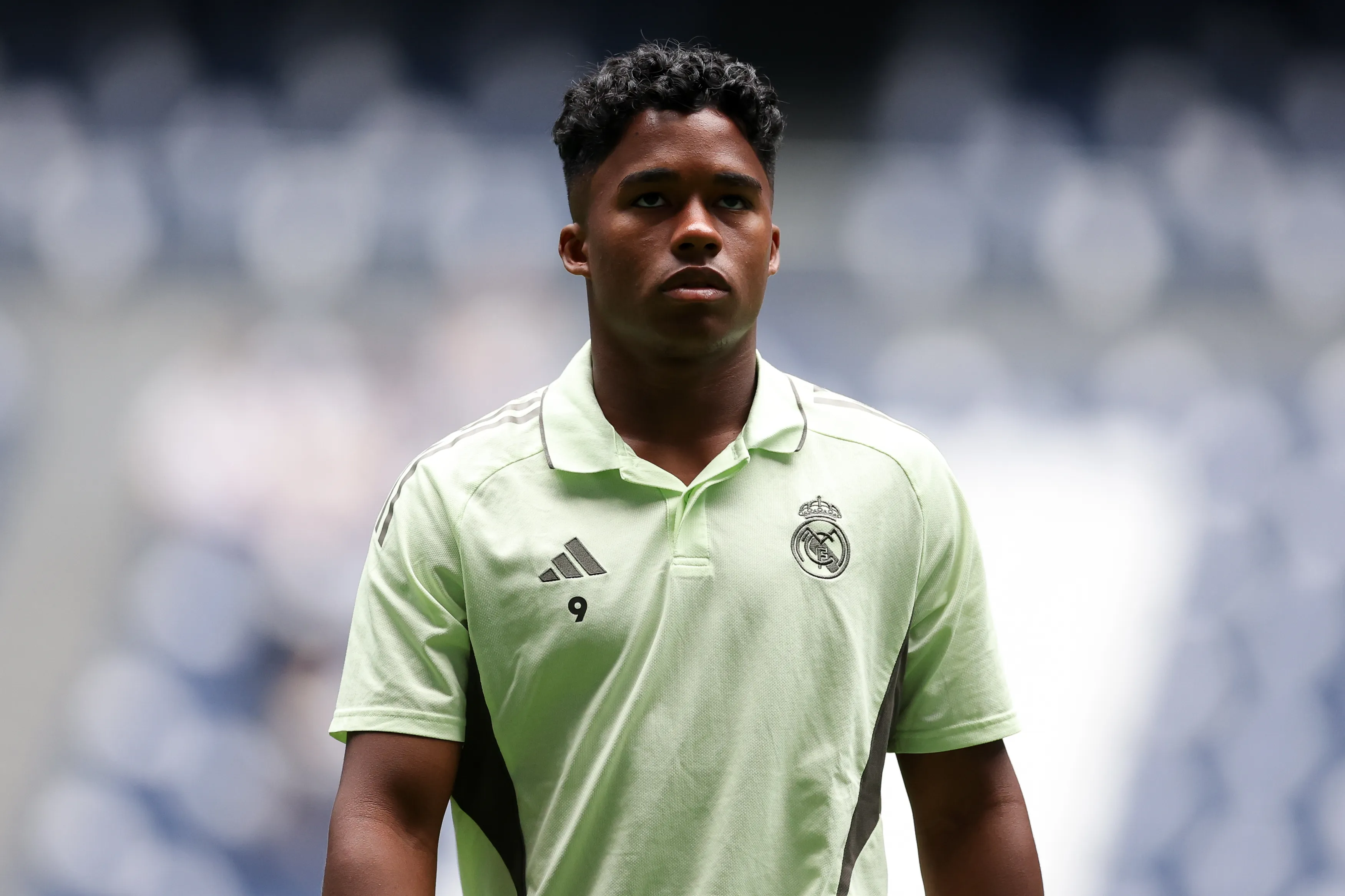 Endrick foi emprestado pelo Real Madrid ao Lyon. Foto: Florencia Tan Jun/Getty Images