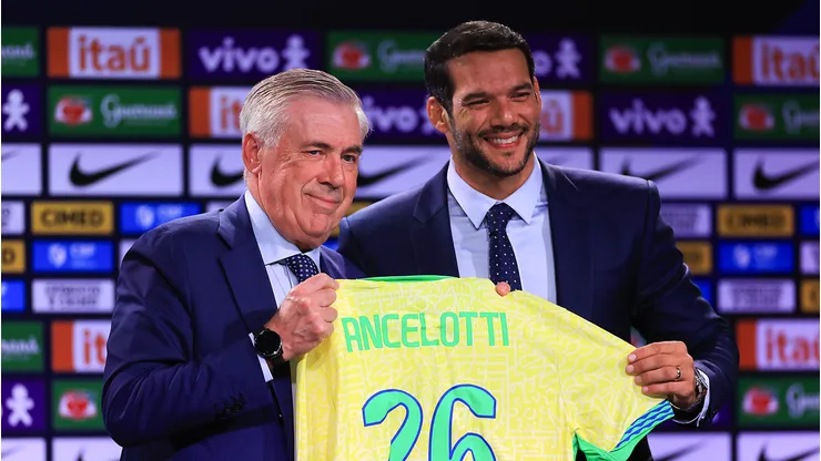 Carlo Ancelotti e Samir Xaud. Foto: Buda Mendes/Getty Images
