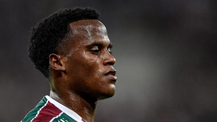 Jhon Arias jogador do Fluminense durante partida contra o Olimpia no estadio Maracana pelo campeonato Libertadores 2023.