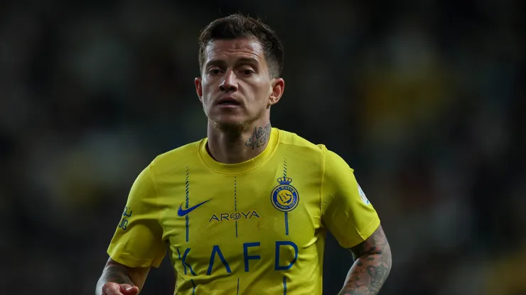 Otavio of Al Nassr in action during the Saudi Pro League match between Al-Nassr and Al-Hazm at Al Awwal Park Stadium on February 29, 2024 in Riyadh, Saudi Arabia. (Photo by Yasser Bakhsh/Getty Images)