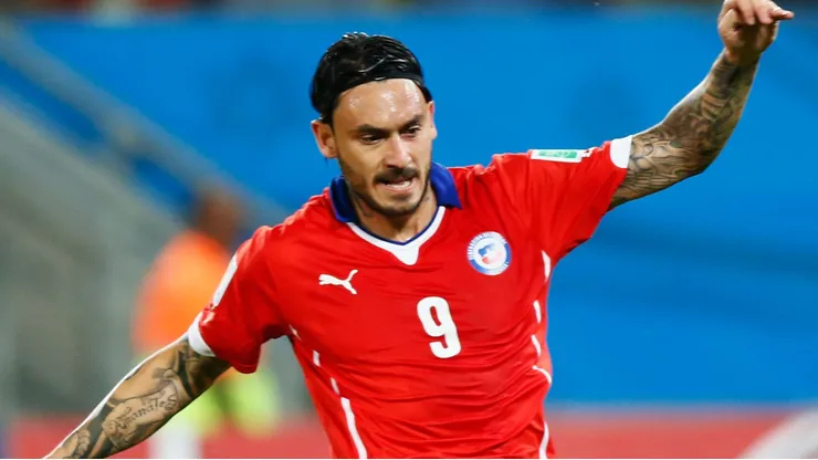 Mauricio Pinilla pelo Chile durante partida da Copa do Mundo. (Photo by Phil Walter/Getty Images)