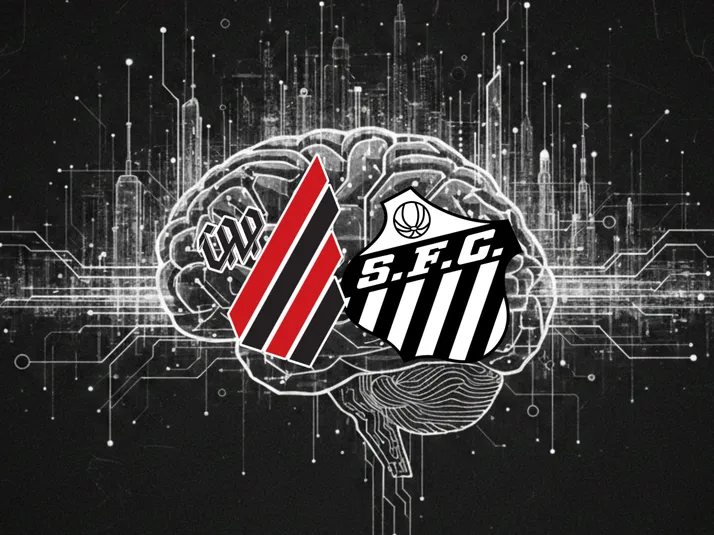 Athletico-PR x Santos: IA prevê empate com gols na Ligga Arena