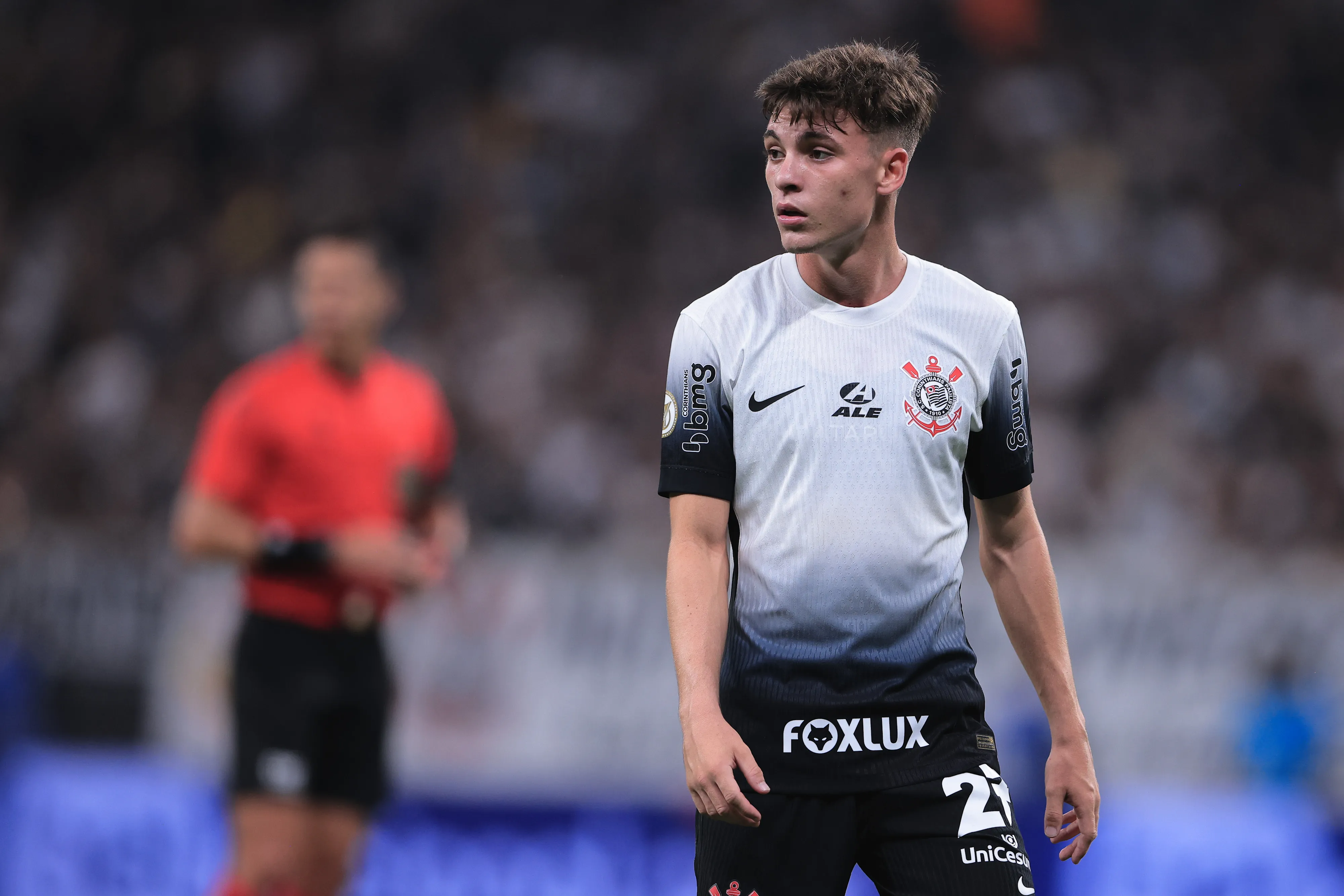 SP – SAO PAULO – 26/06/2024 – BRASILEIRO A 2024, CORINTHIANS X CUIABA – Breno Bidon jogador do Corinthians durante partida contra o Cuiaba no estadio Arena Corinthians pelo campeonato Brasileiro A 2024. Foto: Ettore Chiereguini/AGIF