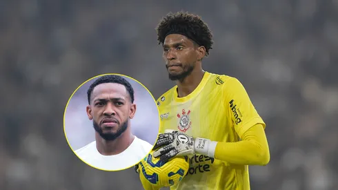 Hugo Souza goleiro do Corinthians durante partida contra o Vasco/ José Martínez jogador do Corinthians durante partida contra o Atlético-GO (Imagem: Thiago Ribeiro/AGIF/ Ettore Chiereguini/AGIF)