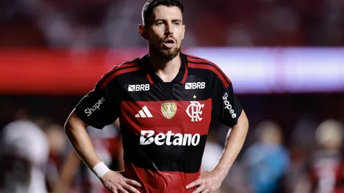 Jorginho jogador do Flamengo durante partida contra o Sao Paulo no estadio Morumbi pelo campeonato Brasileiro A 2026. Foto: Marcello Zambrana/AGIF
