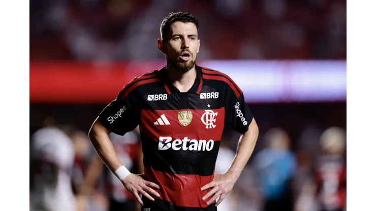 Jorginho jogador do Flamengo durante partida contra o Sao Paulo no estadio Morumbi pelo campeonato Brasileiro A 2026. Foto: Marcello Zambrana/AGIF
