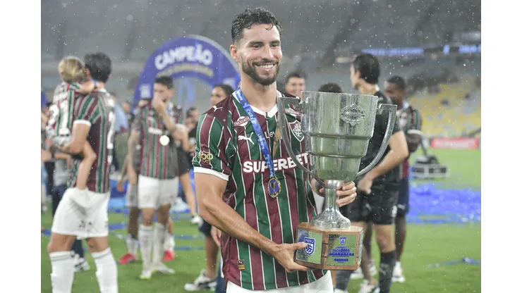 Martinelli Jogador do Fluminense comemora vitoria ao final da partida contra o Marica no estadio Maracana pelo campeonato Carioca 2026. Foto: Thiago Ribeiro/AGIF
