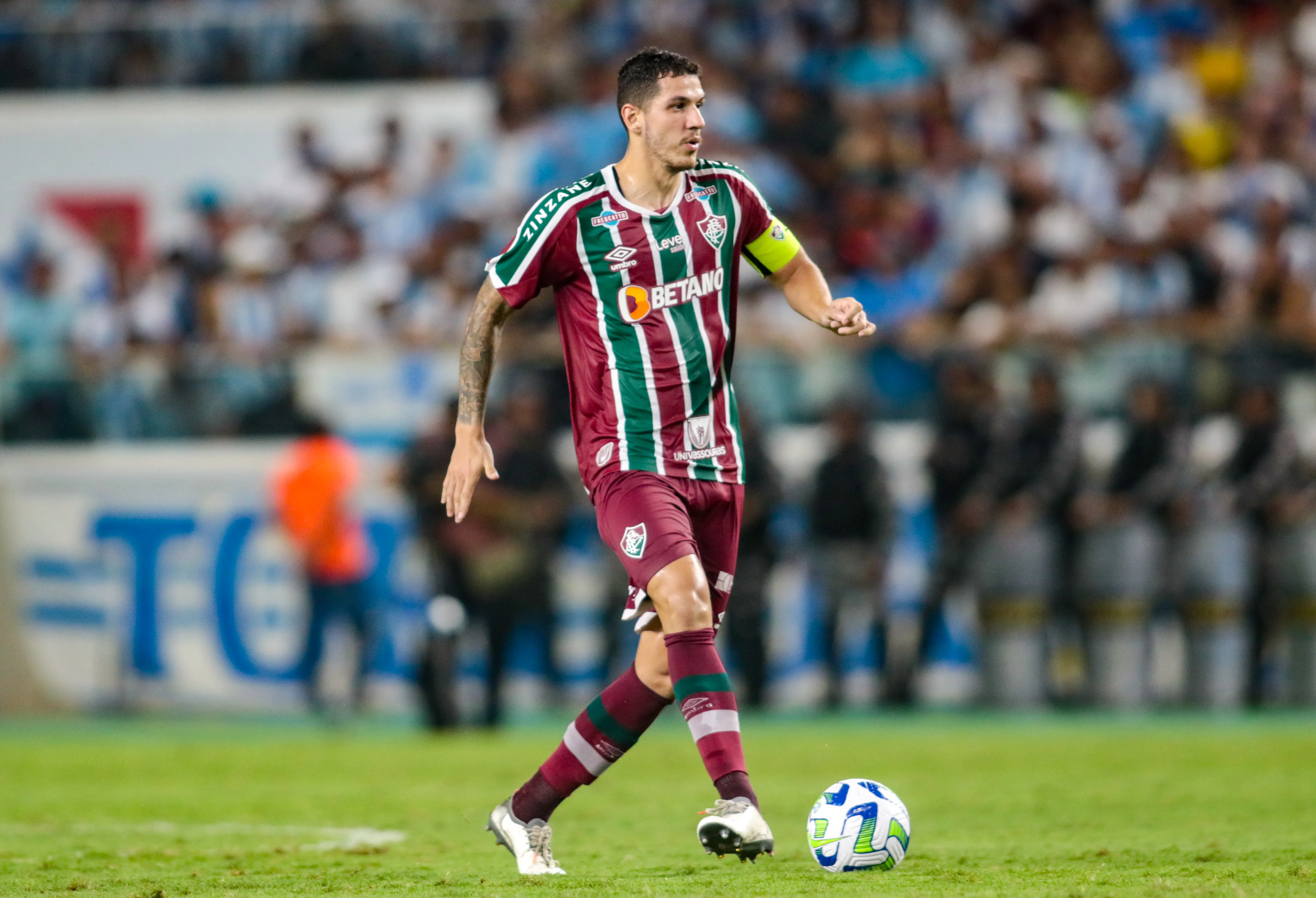 PA – BELEM – 25/04/2023 – COPA DO BRASIL 2023, PAYSANDU X FLUMINENSE – Nino jogador do Fluminense durante partida contra o Paysandu no estadio Mangueirao pelo campeonato Copa do Brasil 2023. Foto: Fernando Torres/AGIF