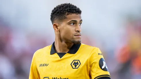 Joao Gomes of Wolverhampton Wanderers looks on during the pre-season friendly match between Girona FC and Wolverhampton Wanderers on August 03, 2025 in Girona, Spain. (Photo by Judit Cartiel/Getty Images)